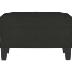 vidaXL - Voetenbank - Zwart - Stof - 60 x 50 x 41 cm