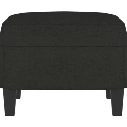 vidaXL - Voetenbank - Zwart - Stof - 60 x 50 x 41 cm