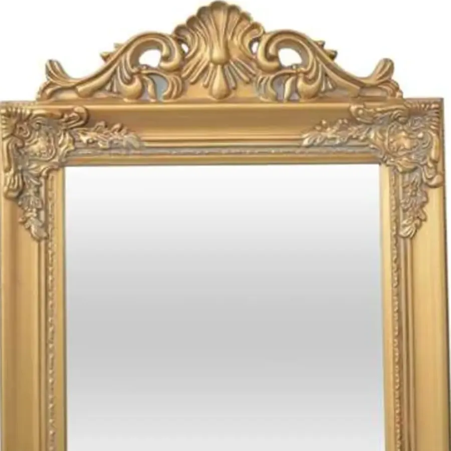Spiegels-vidaXL - Vrijstaande Spiegel - Goud - Hout - 160 x 40 cm