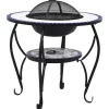 vidaXL - Vuurtafel - Blauw - Keramiek