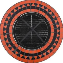 vidaXL - Vuurtafel - Bruin - Keramiek