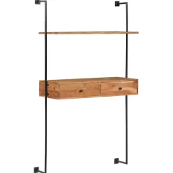 Wandrekken-vidaXL - Wandbureau - Bruin - Hout