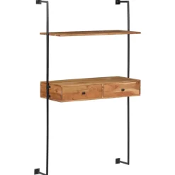 Wandrekken-vidaXL - Wandbureau - Bruin - Hout