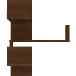 vidaXL - Wandhoekschap - Bruin - Bewerkt hout
