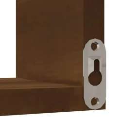 vidaXL - Wandhoekschap - Bruin - Bewerkt hout