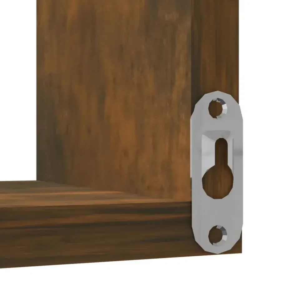 Wandplanken-vidaXL - Wandhoekschap - Bruin - Bewerkt hout - 2 stuks