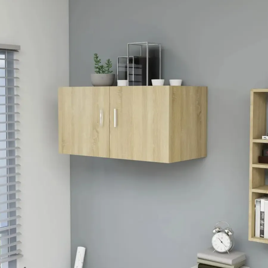 vidaXL - Wandkast - Bruin - Bewerkt hout