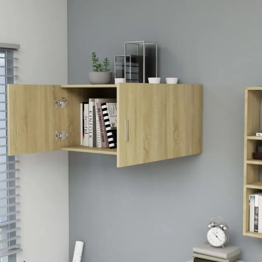 vidaXL - Wandkast - Bruin - Bewerkt hout
