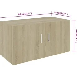 vidaXL - Wandkast - Bruin - Bewerkt hout