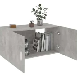 Wandkasten-vidaXL - Wandkast - Grijs - Bewerkt hout
