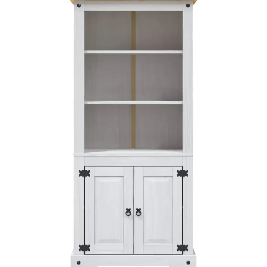 Wandkasten-vidaXL - Wandkast - Wit - Grenenhout