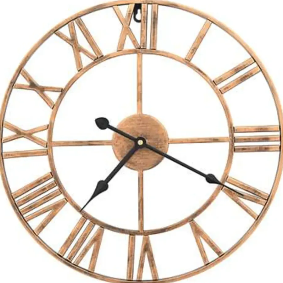 Klokken-vidaXL - Wandklok - Goud - Metaal - 40 cm