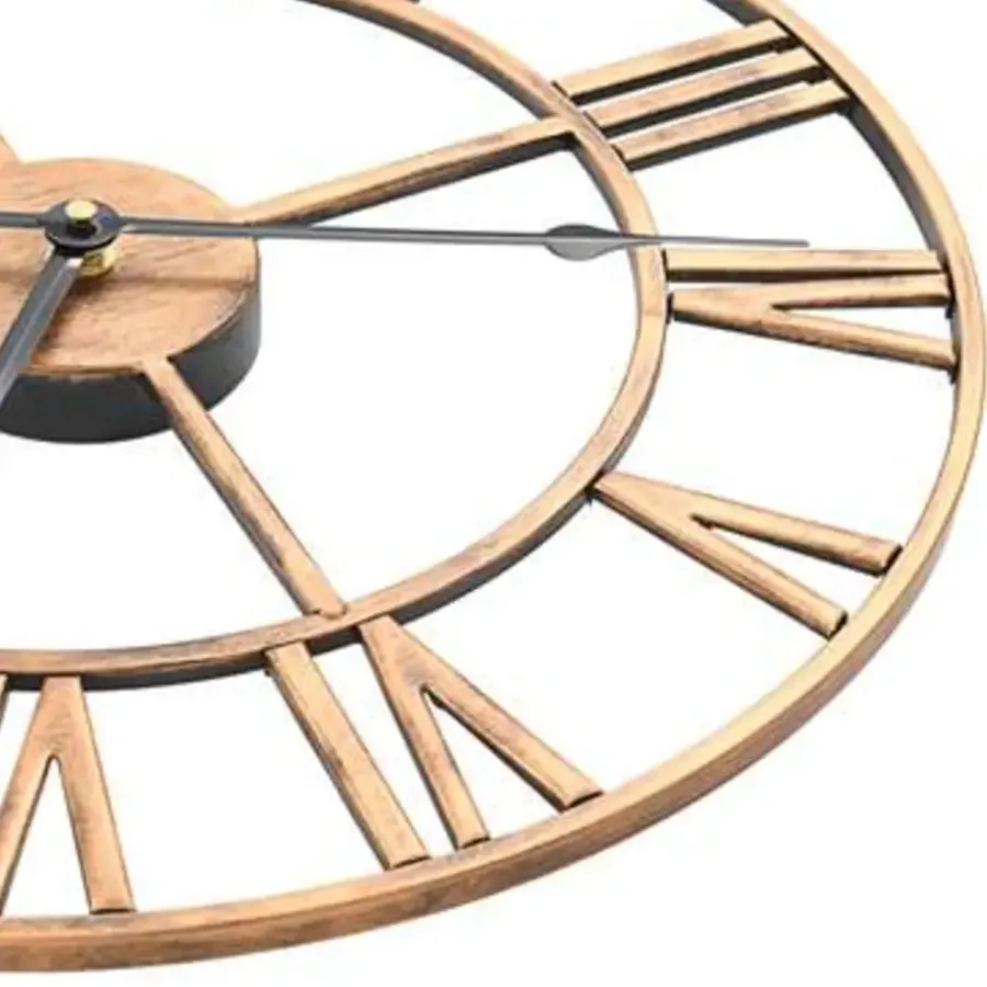 Klokken-vidaXL - Wandklok - Goud - Metaal - 40 cm