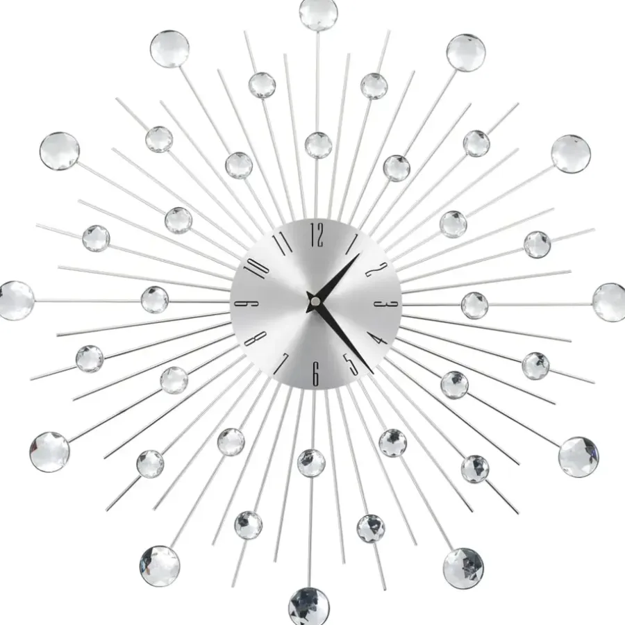 Klokken-vidaXL - Wandklok - Zilver - Aluminium