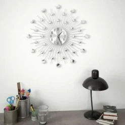 Klokken-vidaXL - Wandklok - Zilver - Aluminium