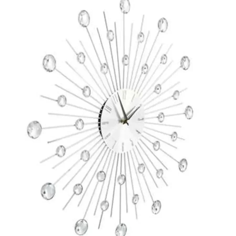 Klokken-vidaXL - Wandklok - Zilver - Aluminium