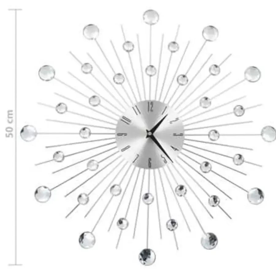 Klokken-vidaXL - Wandklok - Zilver - Aluminium
