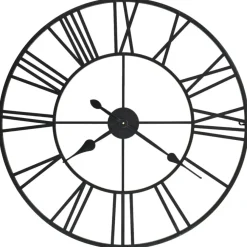 vidaXL - Wandklok - Zwart - Metaal