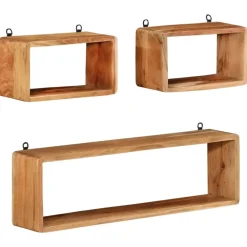 vidaXL - Wandkubus - Bruin - Hout