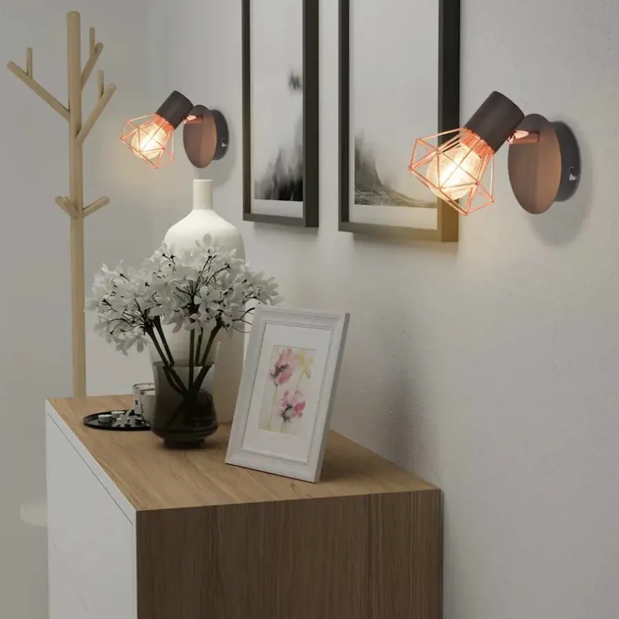 Wandlampen-vidaXL - Wandlamp - Multikleur - Metaal - 2 stuks