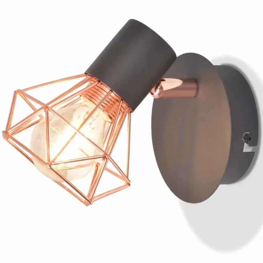 Wandlampen-vidaXL - Wandlamp - Multikleur - Metaal - 2 stuks