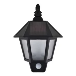 Buitenlampen Met Sensor|Solar Tuinverlichting-vidaXL - Wandlamp - Zwart - Kunststof - 2 stuks