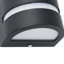 Buitenverlichting|Wandlampen-vidaXL - Wandlamp - Zwart - Aluminium - 75 x 95 x 150 mm - 2 stuks