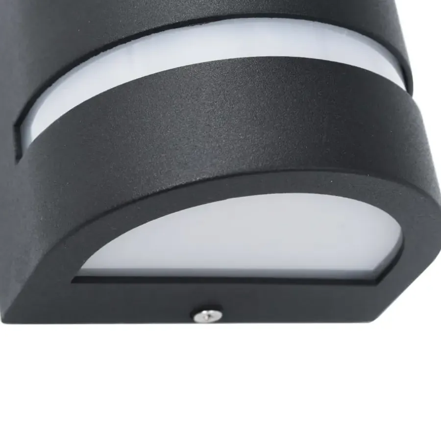 Buitenverlichting|Wandlampen-vidaXL - Wandlamp - Zwart - Aluminium - 75 x 95 x 150 mm - 2 stuks