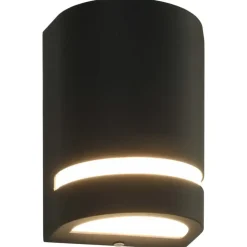 Buitenverlichting|Wandlampen-vidaXL - Wandlamp - Zwart - Aluminium - 75 x 95 x 150 mm - 2 stuks
