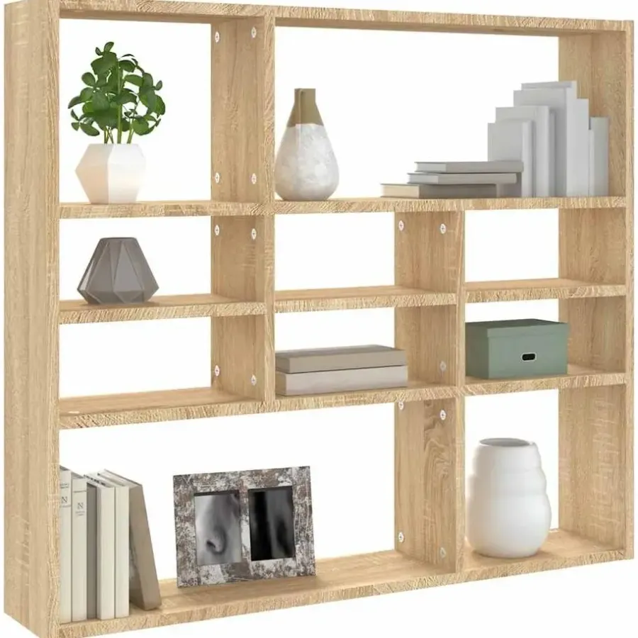 vidaXL - Wandmeubel - Bruin - Bewerkt hout