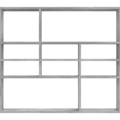 Wandrekken-vidaXL - Wandmeubel - Grijs - Bewerkt hout