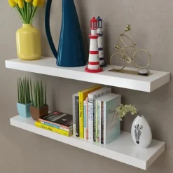 vidaXL - Wandmeubel - Wit - MDF - 80 cm - 2 stuks