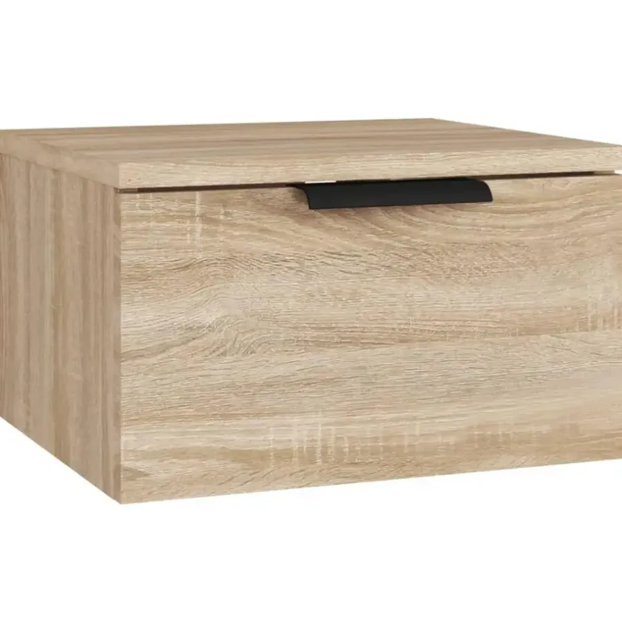 vidaXL - Wandnachtkastje - Bruin - Bewerkt hout