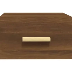 vidaXL - Wandnachtkastje - Bruin - Bewerkt hout