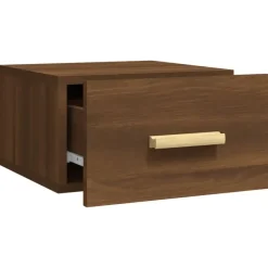 vidaXL - Wandnachtkastje - Bruin - Bewerkt hout