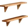 Wandplanken-vidaXL - Wandplank - Bruin - Hout - 60 x 20 x 18 cm - 2 stuks
