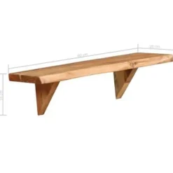 Wandplanken-vidaXL - Wandplank - Bruin - Hout - 60 x 20 x 18 cm - 2 stuks