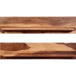 Wandplanken-vidaXL - Wandplank - Bruin - Hout - 118 x 26 x 20 cm - 2 stuks