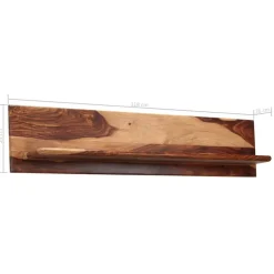 Wandplanken-vidaXL - Wandplank - Bruin - Hout - 118 x 26 x 20 cm - 2 stuks