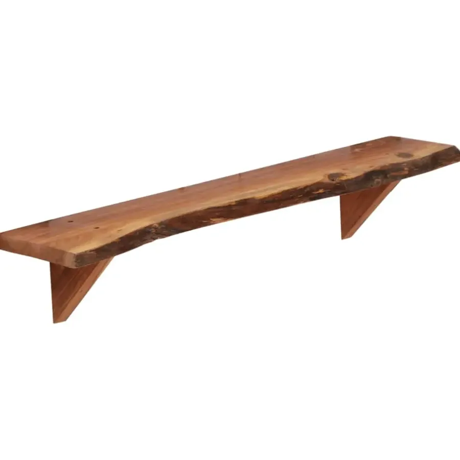 Wandplanken-vidaXL - Wandplank - Bruin - Hout - 90 x 20 x 18 cm - 2 stuks