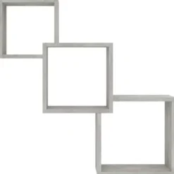 vidaXL - Wandplank - Grijs - Bewerkt hout