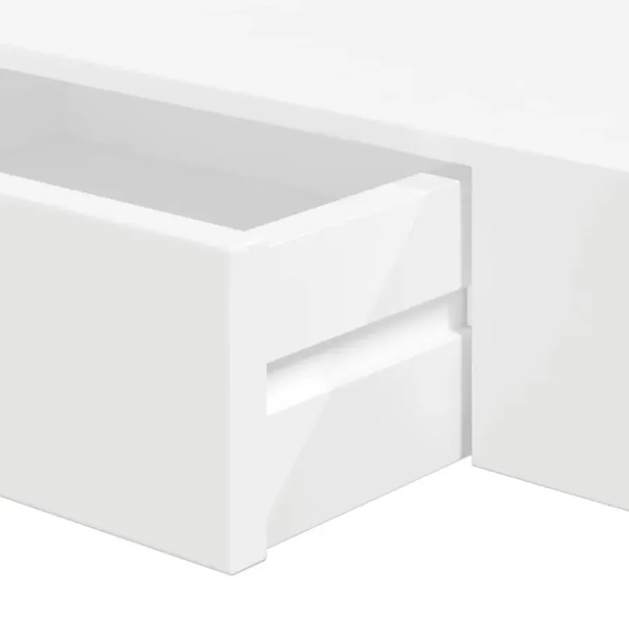 Wandplanken-vidaXL - Wandplank - Wit - MDF
