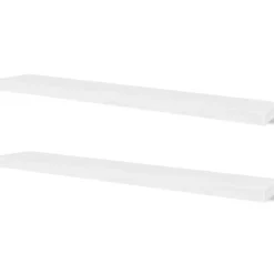 Wandplanken-vidaXL - Wandrek - Wit - MDF - 120 cm - 4 stuks