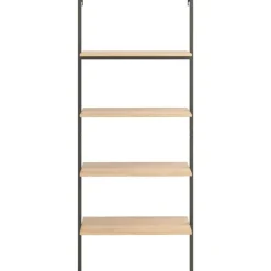 Wandrekken-vidaXL - Wandrek met 4 schappen - Lichtbruin - Bewerkt hout - 64 x 35 x 152.5 cm
