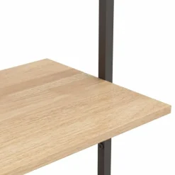 Wandrekken-vidaXL - Wandrek met 4 schappen - Lichtbruin - Bewerkt hout - 64 x 35 x 152.5 cm