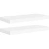 Wandplanken-vidaXL - Wandschap - Wit - MDF - 60 x 23.5 x 3.8 cm - 2 stuks