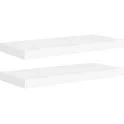 Wandplanken-vidaXL - Wandschap - Wit - MDF - 60 x 23.5 x 3.8 cm - 2 stuks