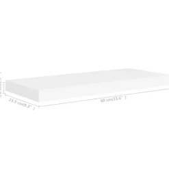 Wandplanken-vidaXL - Wandschap - Wit - MDF - 60 x 23.5 x 3.8 cm - 2 stuks