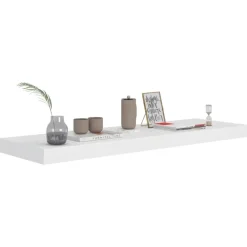 vidaXL - Wandschap - Wit - MDF - 80 x 23.5 x 3.8 cm