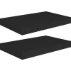 vidaXL - Wandschap - Zwart - MDF - 40 x 23 x 3.8 cm - 2 stuks